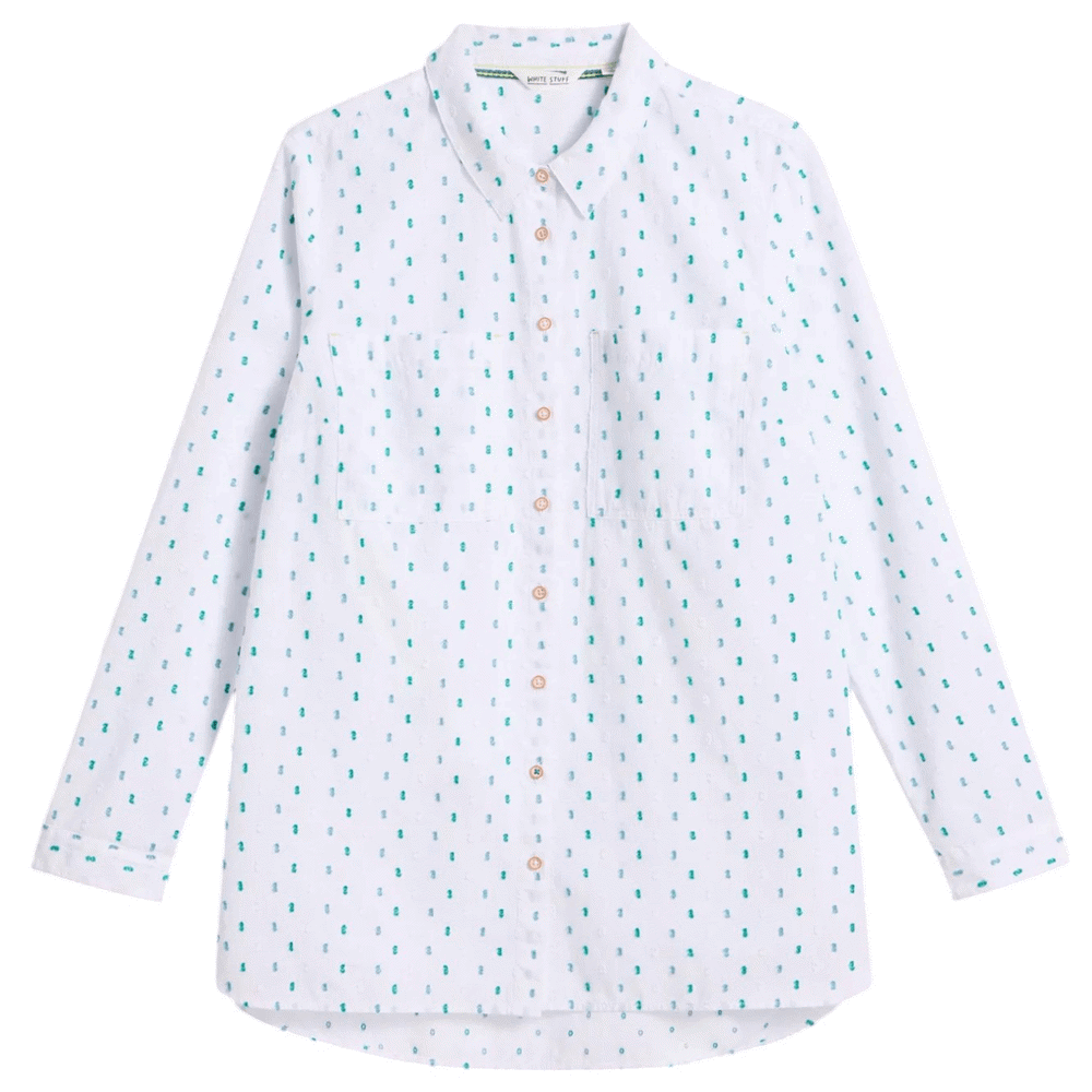 White Stuff Sophie Longline Cotton Shirt